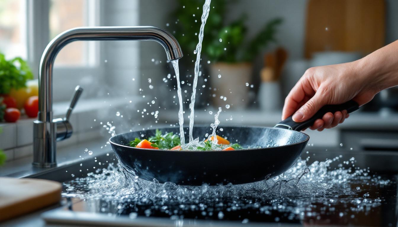 ontdek waarom experts sterk afraden om een hete pan onder koud water te houden en leer veiliger kookmethoden voor in de keuken.