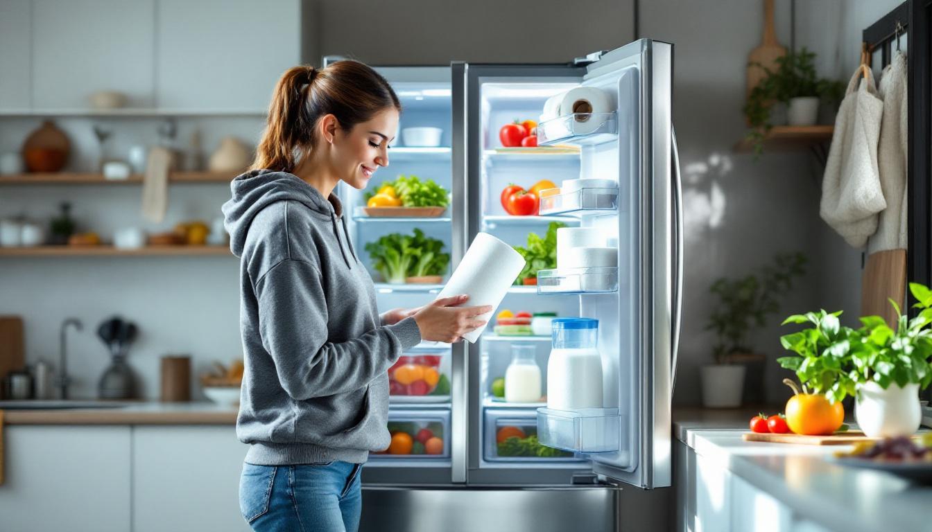 ontdek hoe toiletpapier in de koelkast leggen een verrassende oplossing biedt tegen vocht en onaangename geurtjes, voor een frisse en droge koelkast.