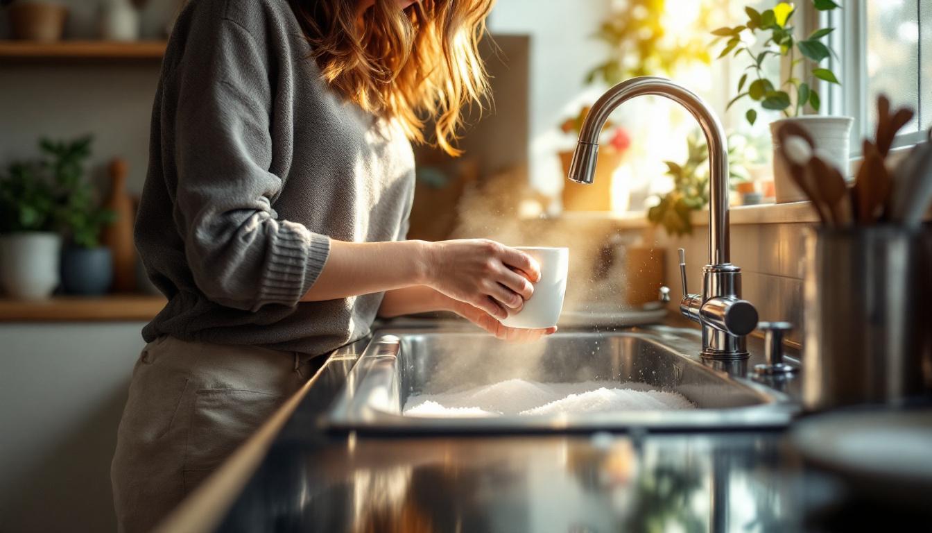 ontdek hoe zout koffievlekken uit mokken verwijdert terwijl je slaapt. deze eenvoudige keukenhack is verrassend effectief en bespaart tijd.