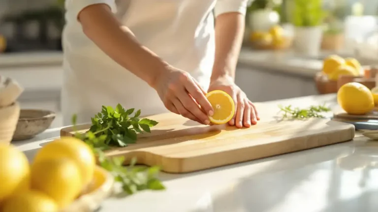 Citroen blijft een van de meest effectieve natuurlijke middelen om snijplanken te ontsmetten