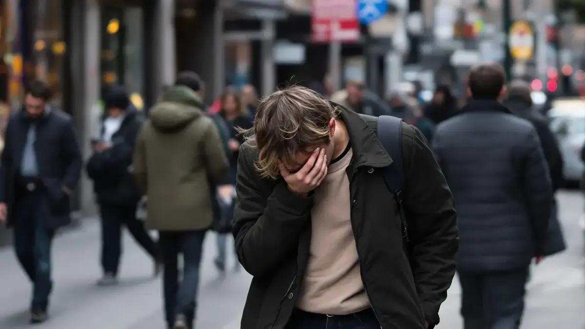 Altijd met het hoofd naar beneden lopen duidt op een heel specifieke innerlijke toestand, volgens psychologen