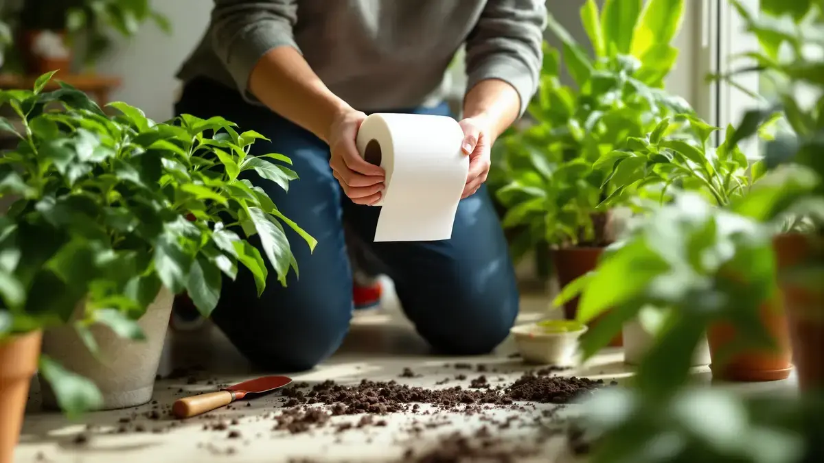 Een eenvoudige toiletrol volstaat om de groei van uw planten te stimuleren