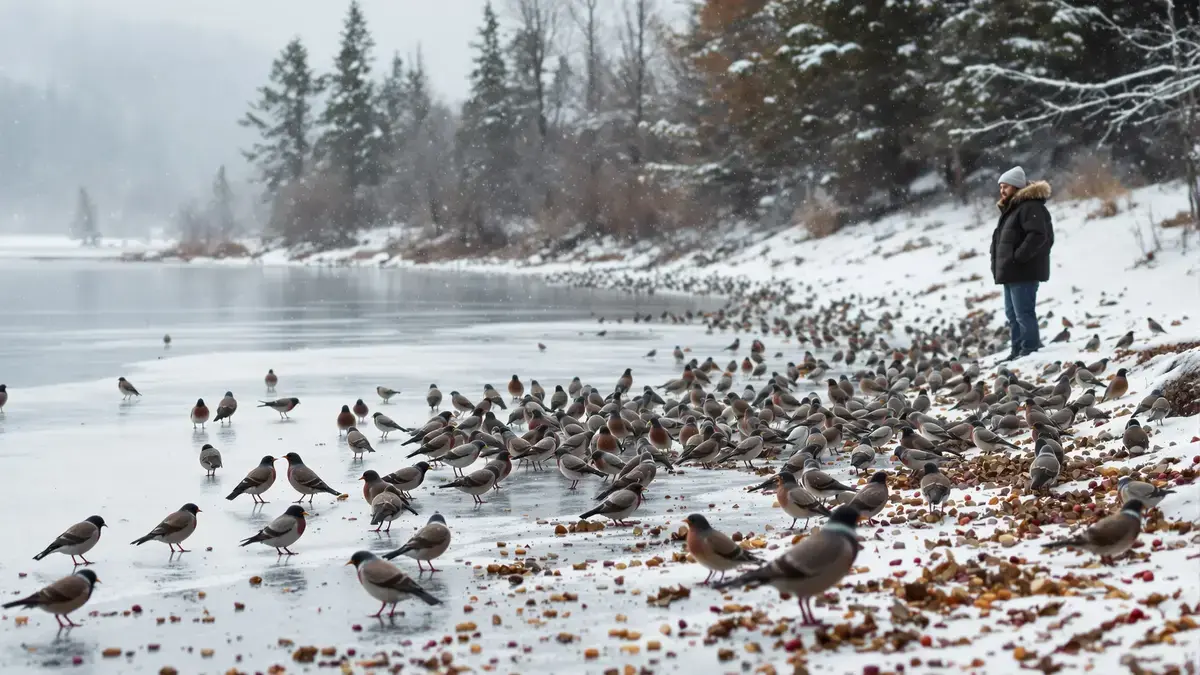 Als het water bevriest, helpt deze gratis tip vogels de hele winter te overleven