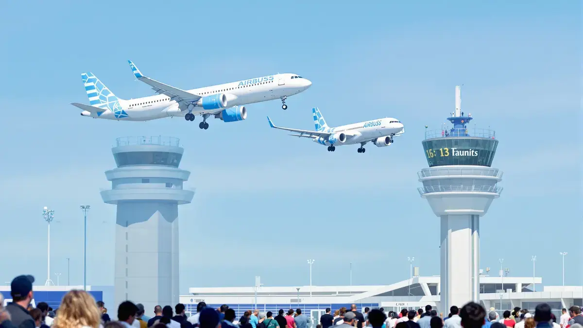 Airbus voert een nooit eerder geziene manoeuvre uit door twee vliegtuigen naar hetzelfde punt te leiden zonder botsing