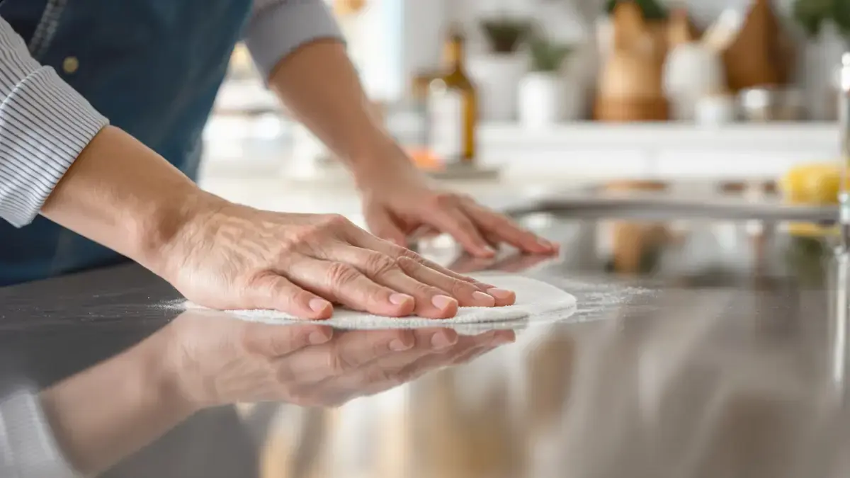 Streeploos roestvrij staal: babyolie zorgt in één beweging voor een verbluffende glans
