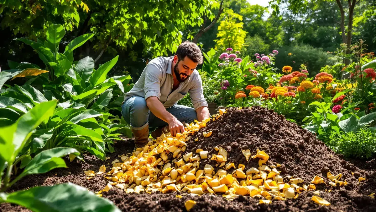 Bananenschillen in de tuin: de natuurlijke tip die de groei van planten bevordert