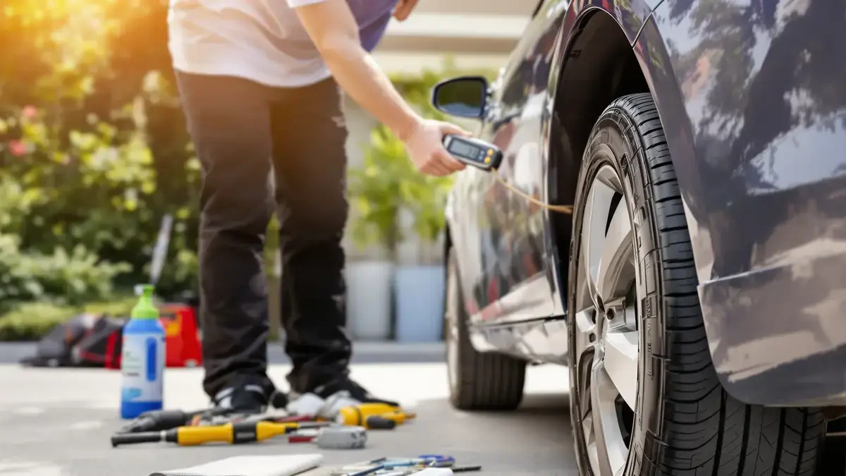 Het controleren van de bandenspanning op deze manier vermindert het brandstofverbruik zonder onnodige ritten