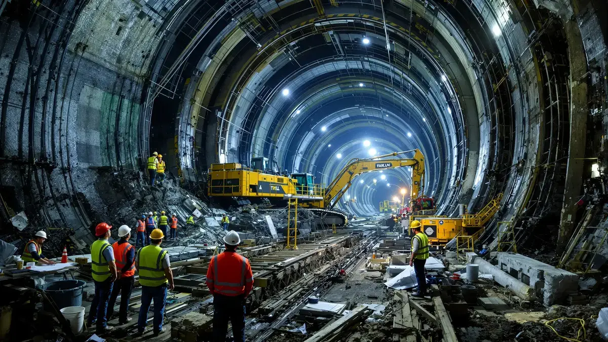 Een gigantische spoorwegtunnel onder de oceanen is officieel in aanbouw