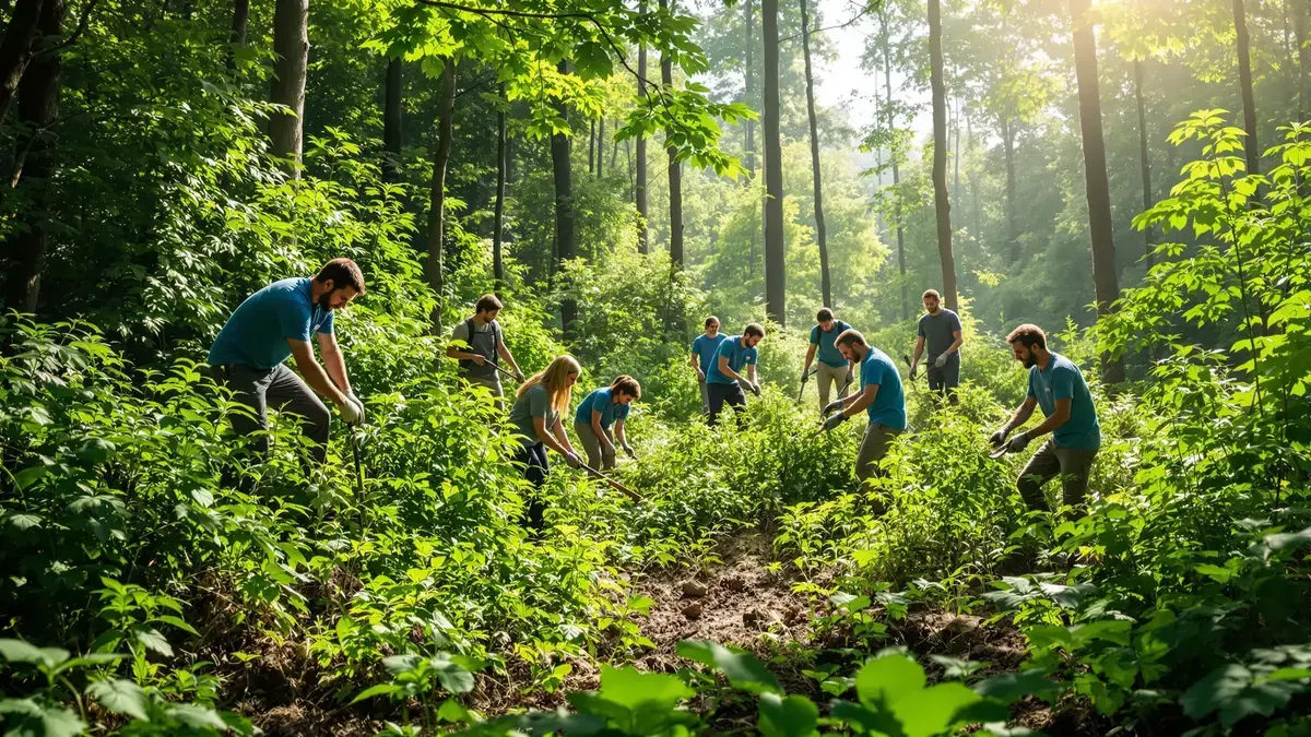 Een invasieve plant verandert in een duurzaam materiaal voor bossenherstel: een herdefiniëring van de ecologische rol