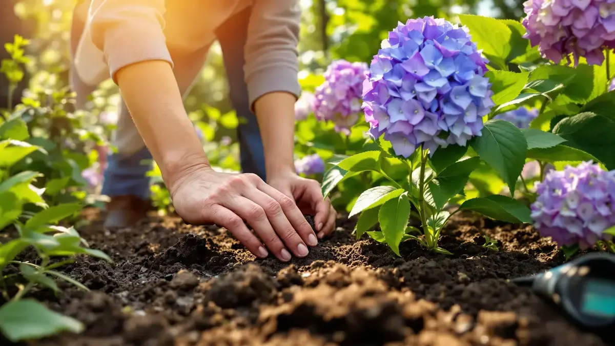 In januari beïnvloedt een subtiel gebaar aan de voet van uw hortensia’s hun kleur voor het voorjaar 2026