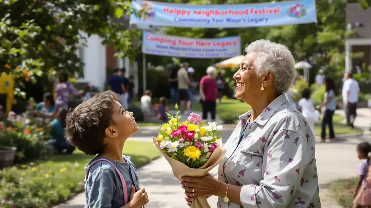 Het eerbetoon van een kind aan zijn grootmoeder die een hele wijk heeft veranderd