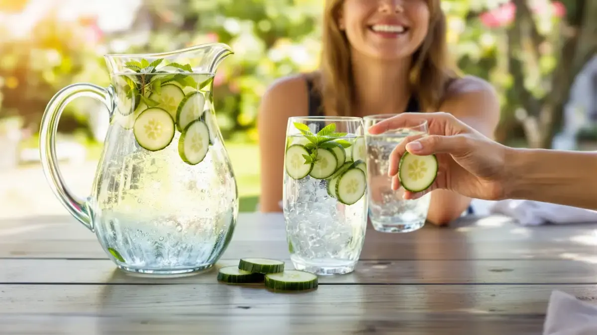 Met komkommer geïnfuseerd water: waarom enkele minuten voldoende zijn voor optimale hydratatie