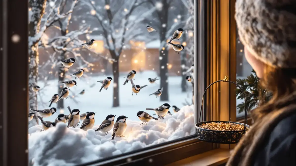 Als mezen in december zo dicht bij huizen komen, is dat geen toeval