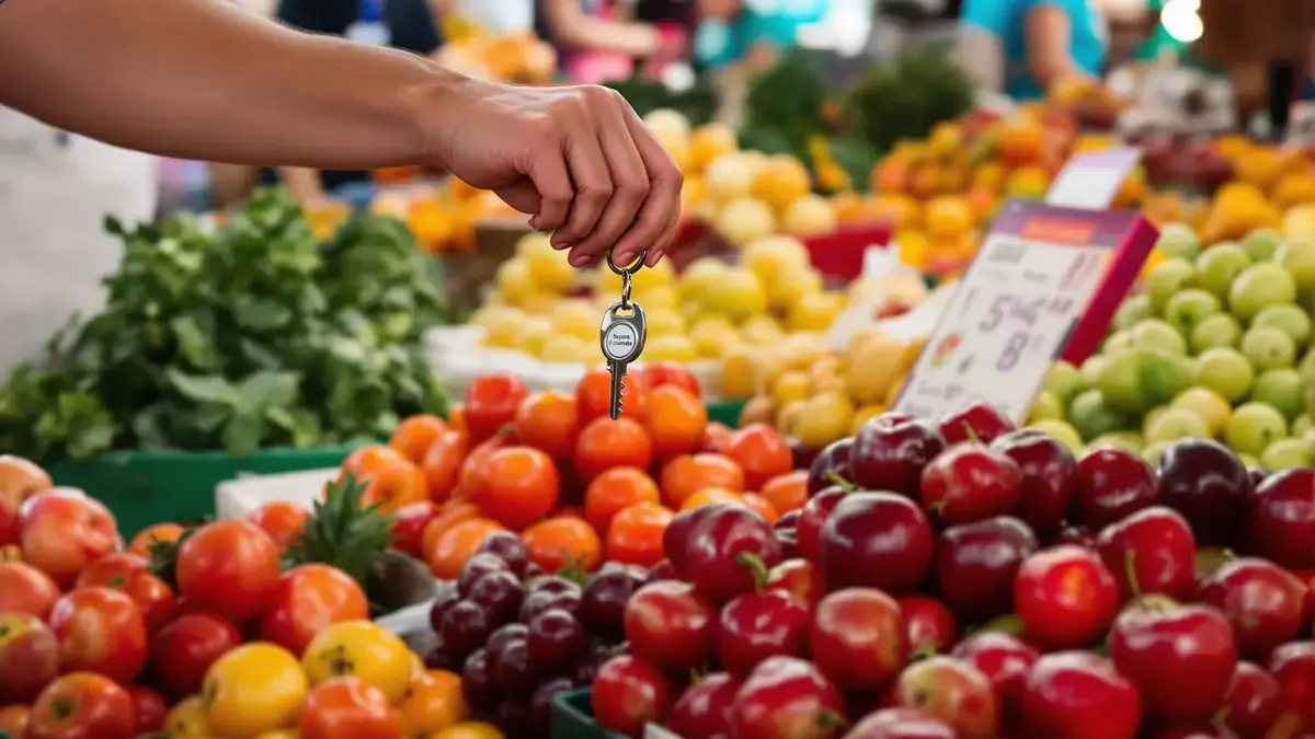 Op de markt helpt dit onopvallende gebaar met een sleutelbos bij het kiezen van rijpere en smaakvollere vruchten