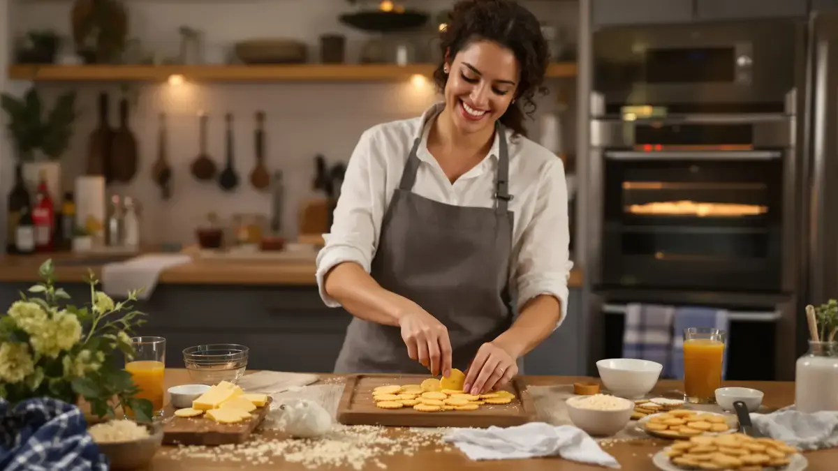 Ontdek een recept voor zelfgemaakte kaas- en sesamcrackers, ideaal om de borrel te vernieuwen