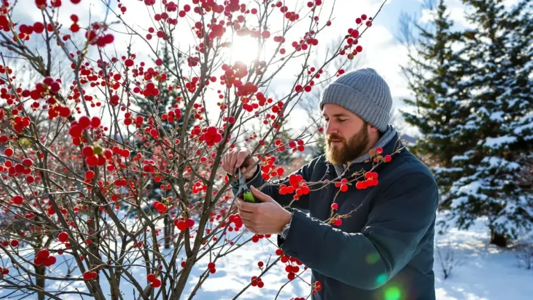 Als deze boom met rode bessen in uw tuin staat, verandert een precieze snoei in de winter zijn groeikracht radicaal