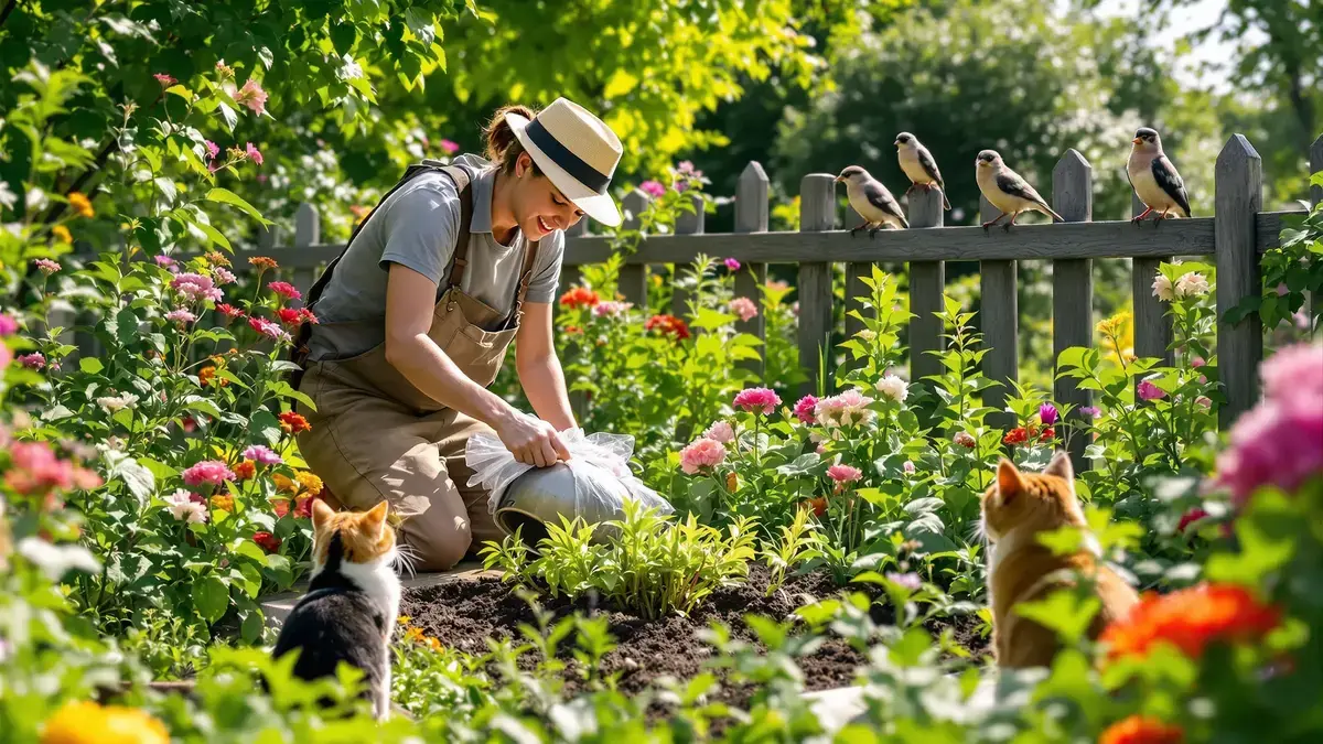 Tuiniers gebruiken keukengerei om hun planten te beschermen: een verrassend effect op katten en tuinvogels