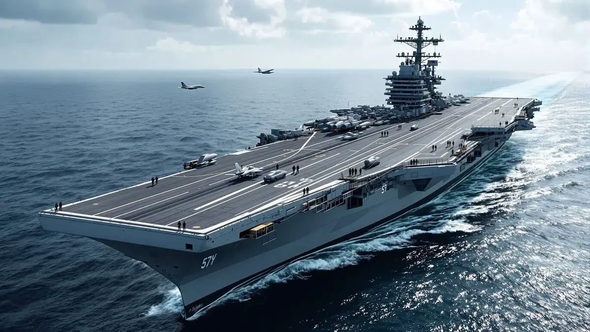 Met 337 meter en 100.000 ton herdefinieert het grootste vliegdekschip ter wereld de zeemacht