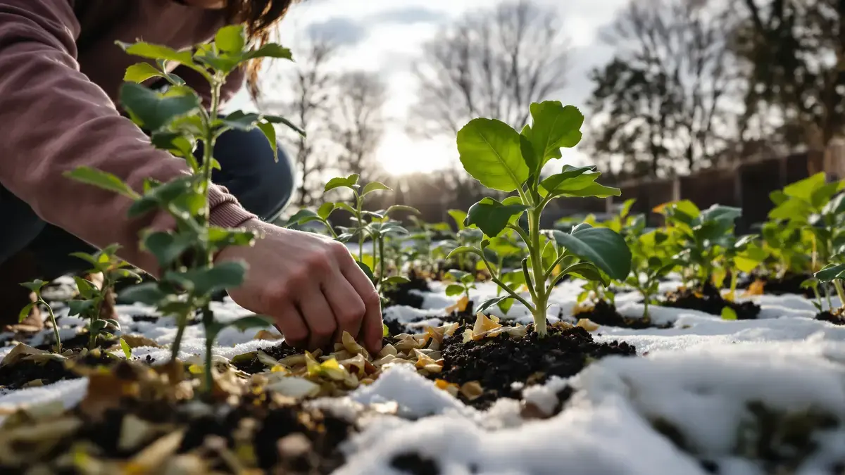 Een weggegooid keukenrestje in de winter kan uw planten op verrassend effectieve wijze tegen slakken beschermen