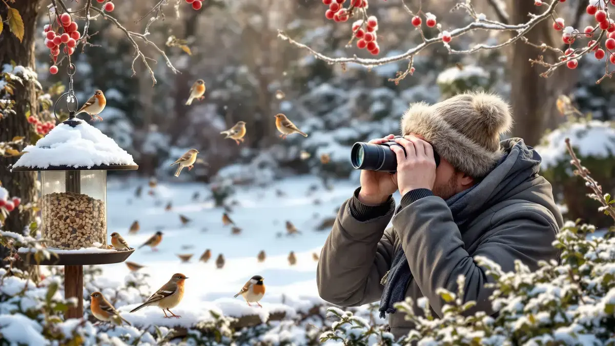 Wintervogels in onze tuinen: een gids om ze op het juiste moment te observeren en hun gedrag te begrijpen